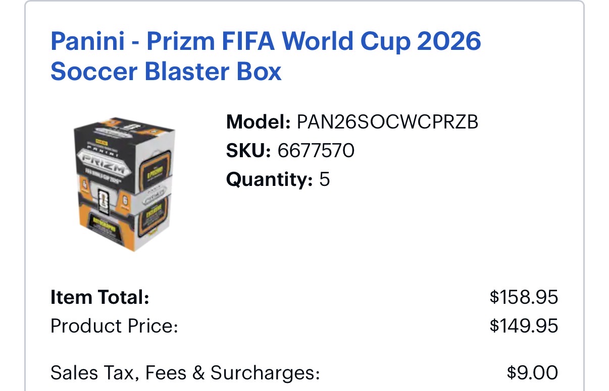 Order confirmation screenshot